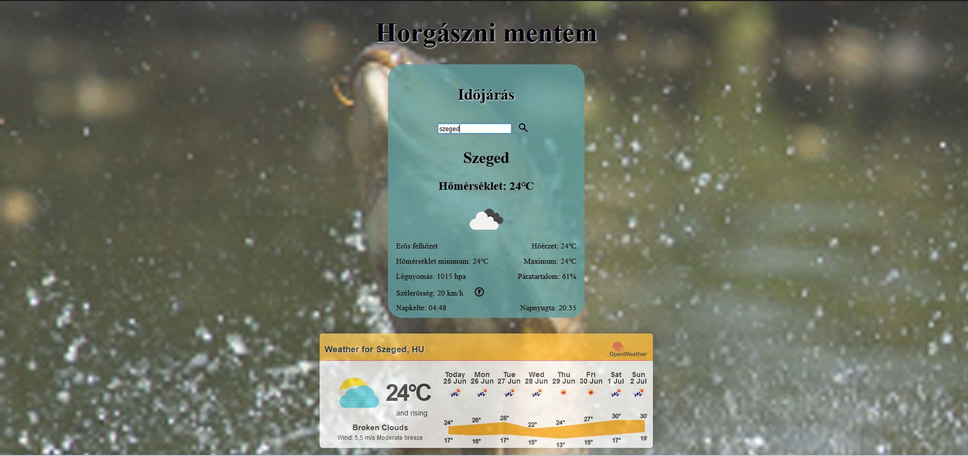 Horgászni mentem