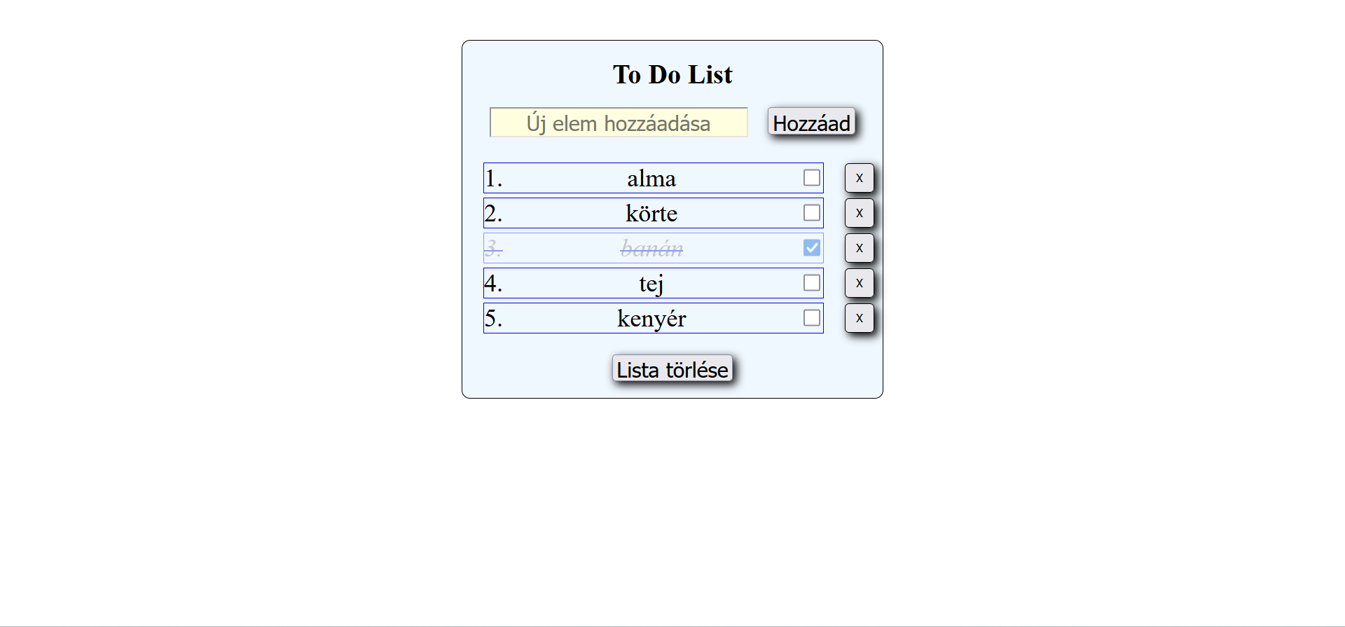 To Do List